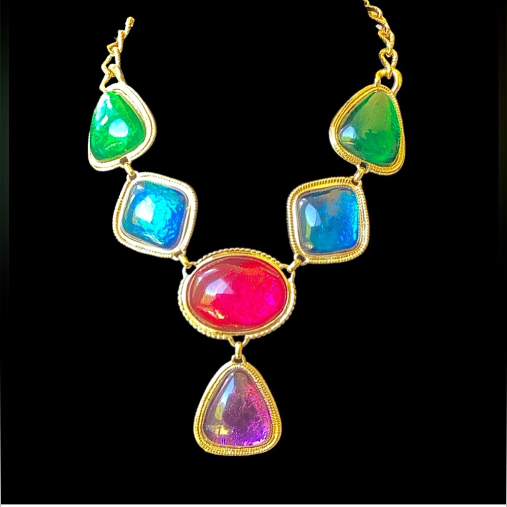 KJL VINTAGE 1990s GRIPOIX statement NECKLACE (T85)